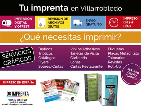 imprenta villarrobledo|Tripticos en Villarrobledo – DG Imprenta